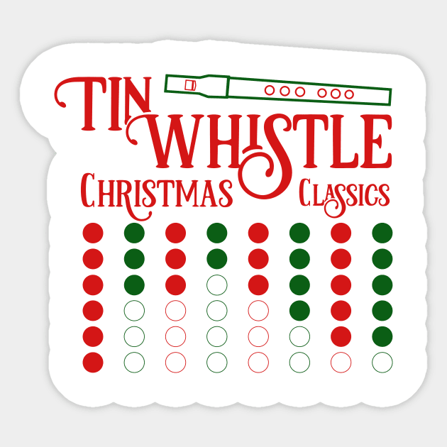 Retro Tin Whistle Christmas Sticker by k8creates